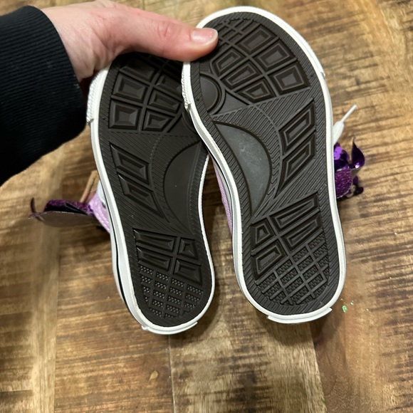 Purple bedazzled encanto inspired converse like toddler sneaker - Picture 2 of 4